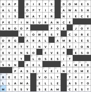 Completed USA Today crossword for Thursday March 14, 2024