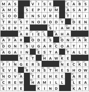 Lynn K. Watson's USA Today crossword, "Mixed Nuts" solution for 3/29/2024
