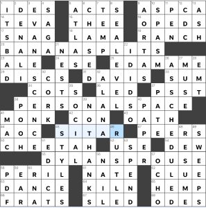 Completed USA Today crossword for Thursday April 25, 2024