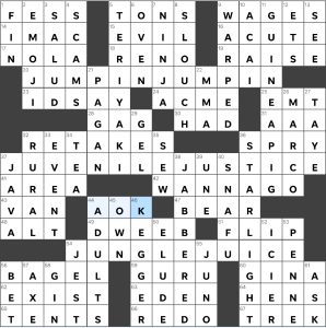 Completed USA Today crossword for Thursday May 02, 2024