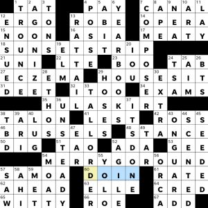 Completed USA Today crossword for Wednesday May 29, 2024