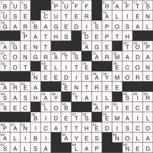 Completed USA Today crossword for Wednesday June 12, 2024