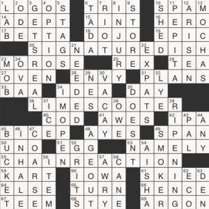 Completed USA Today crossword for Wednesday June 19, 2024