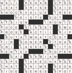 Completed USA Today crossword for Thursday June 20, 2024