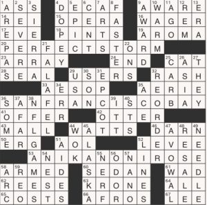 Completed USA Today crossword for Wednesday June 26, 2024