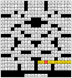 Evan Birnholz's Washington Post crossword, “Political Football” solution, 11/3/2024