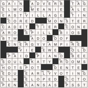 Completed USA Today crossword for Wednesday January 01, 2025