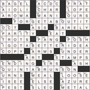 Completed USA Today crossword for Thursday January 09, 2025