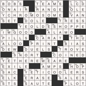 Completed USA Today crossword for Wednesday March 05, 2025