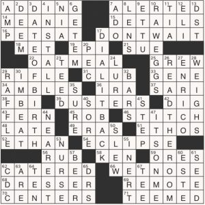 Completed USA Today crossword for Wednesday July 23, 2025