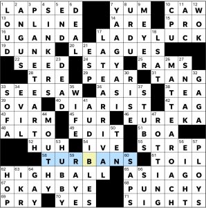 Completed USA Today crossword for Wednesday July 30, 2025