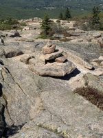 One of the cairns on Cadillac Mountain in Acadia National Park