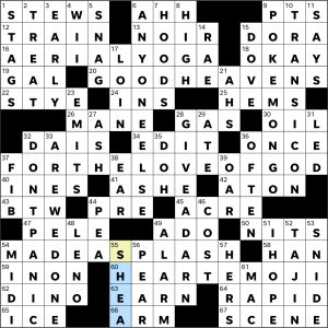 Completed USA Today crossword for Wednesday August 06, 2024