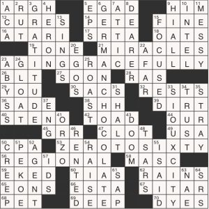 Completed USA Today crossword for Wednesday August 20, 2025