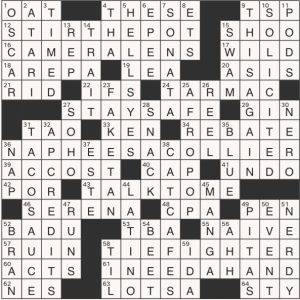 Completed USA Today crossword for Thursday August 21, 2025