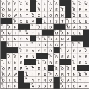 Completed USA Today crossword for Wednesday August 27, 2025