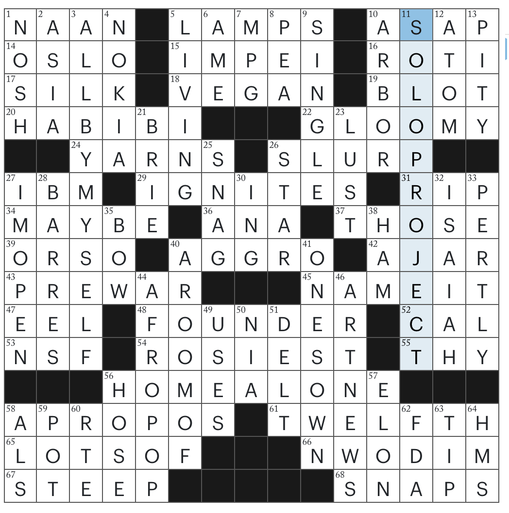 Monday, august 25, 2025 | diary of a crossword fiend