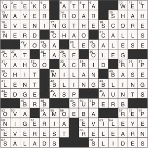 Completed USA Today crossword for Wednesday September 17, 2025