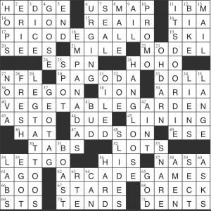 Completed USA Today crossword for Wednesday October 15, 2025