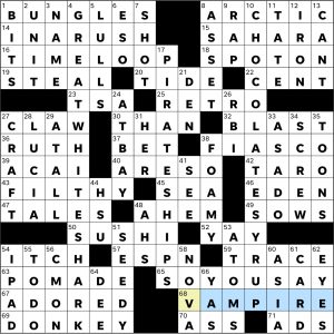Completed USA Today crossword for Thursday October 16, 2025