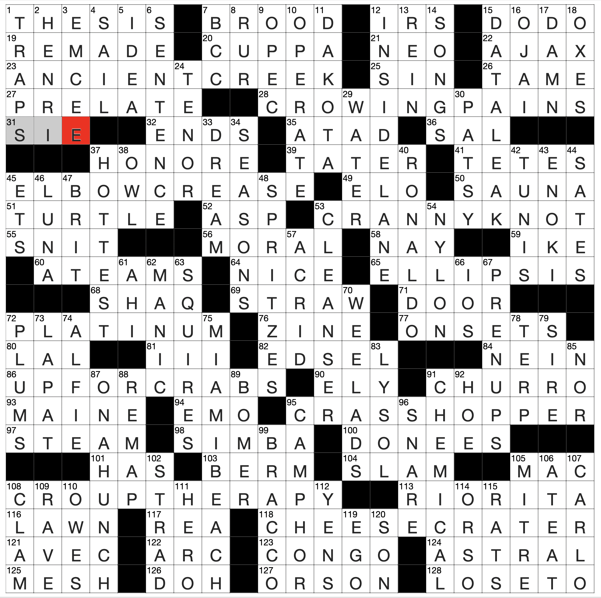 Saturday, october 11, 2025 | diary of a crossword fiend