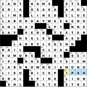 Completed USA Today crossword for Wednesday November 19, 2025