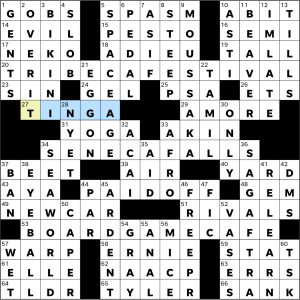 Completed USA Today crossword for Thursday November 20, 2025