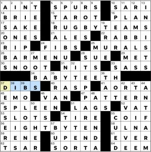 Completed USA Today crossword for Wednesday January 07, 2026