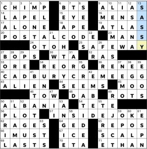 Completed USA Today crossword for Thursday January 22, 2026