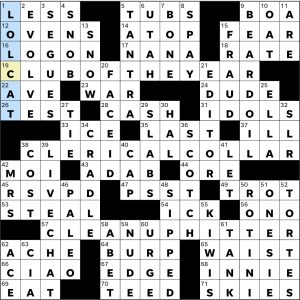 Completed USA Today crossword for Thursday January 28, 2026