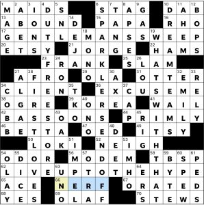 Completed USA Today crossword for Wednesday February 04, 2026