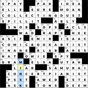 Completed USA Today crossword for Thursday March 19, 2026