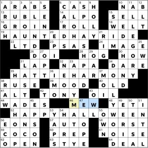 Completed USA Today crossword for Thursday March 26, 2026