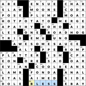 Completed USA Today crossword for Wednesday April 29, 2026