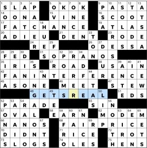Completed USA Today crossword for Thursday May 21, 2026