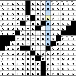 Completed USA Today crossword for Wednesday May 27, 2026
