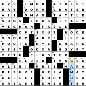 Completed USA Today crossword for Wednesday June 17, 2026